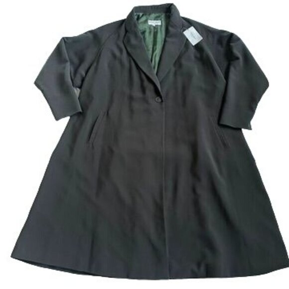 Giorgio Armani Le Collezioni Olive Dress Trench Coat Oversized 6 NWT MSRP $1325 - Picture 3 of 9